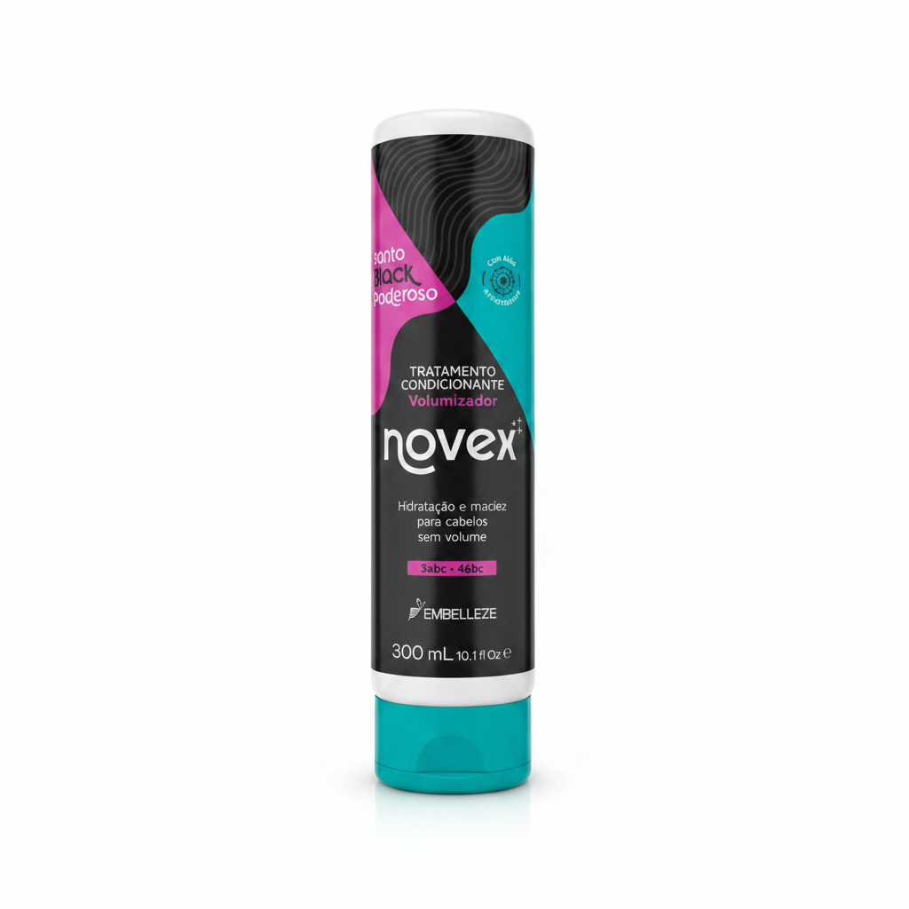 Acondicionador Novex Santo Black Poderoso Voluminizador 300ml