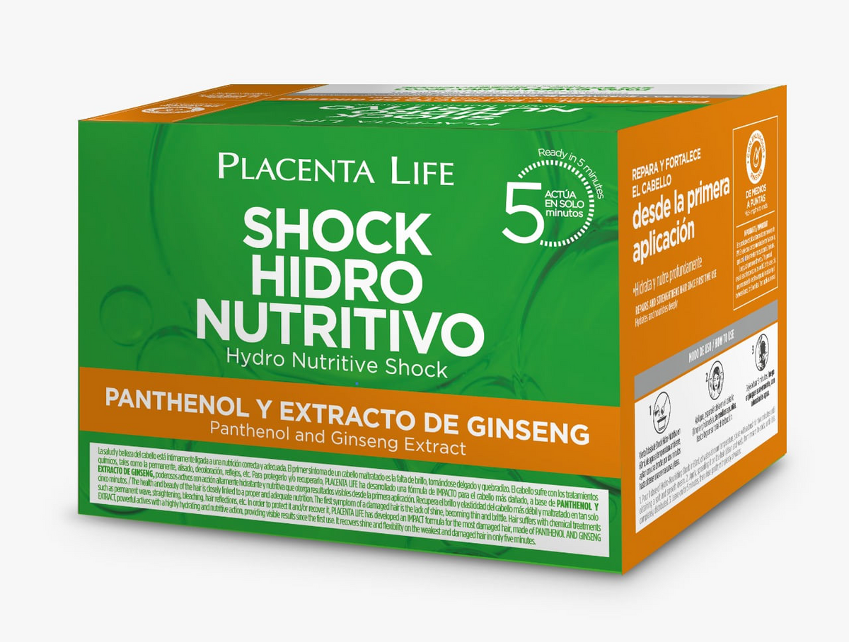 Be Natural Shock Hidro Nutritivo Panthenol y Ginseng Caja 12 x 15ml