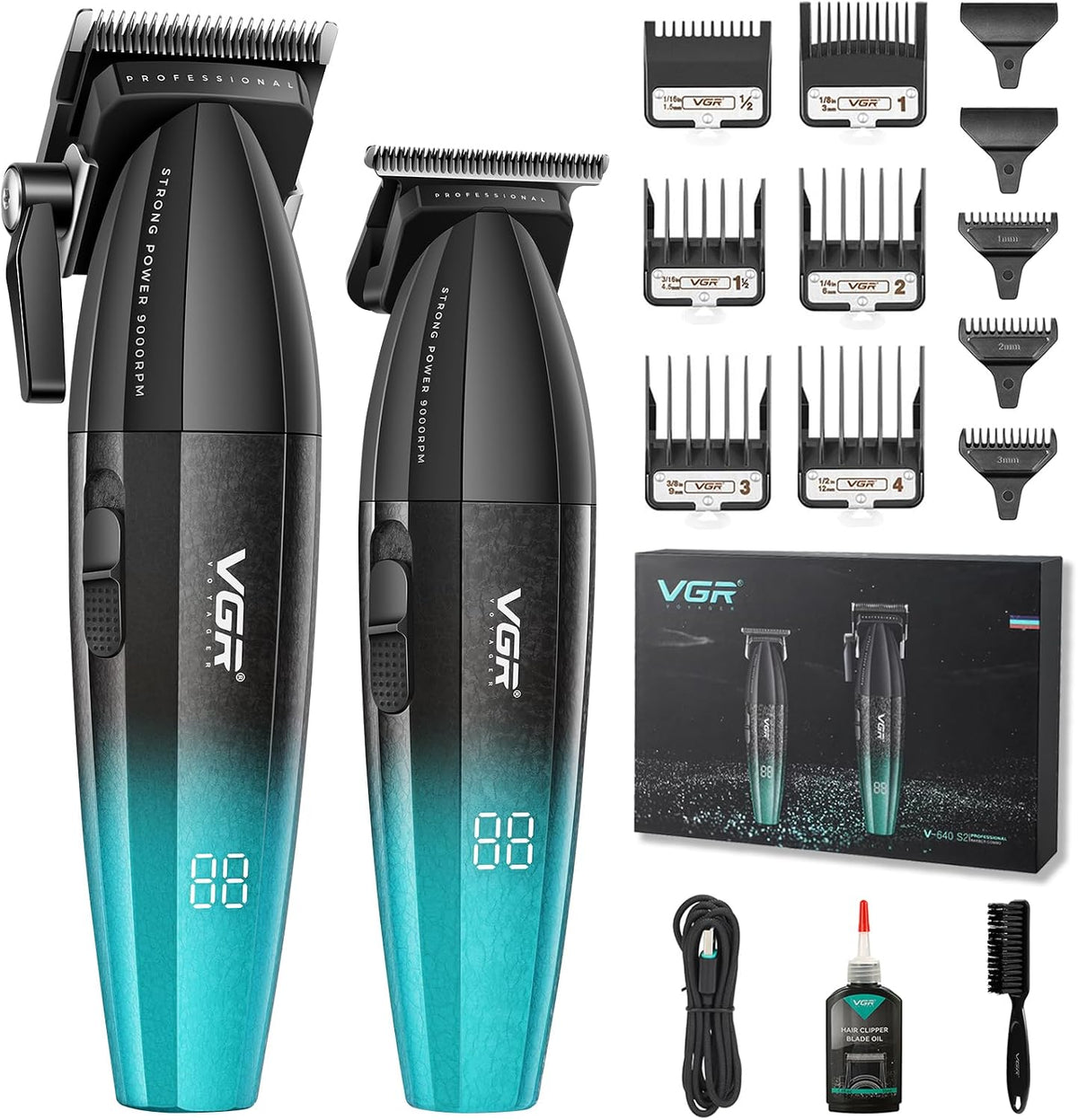 Combo VGR V-640 S2 Cortadora + Trimmer Negro