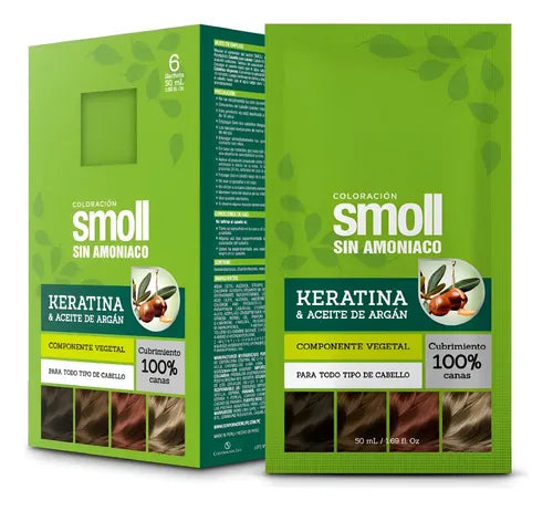 Tinte Smoll Keratina & Argán sin Amoníaco 613 Mocaccino Glacé