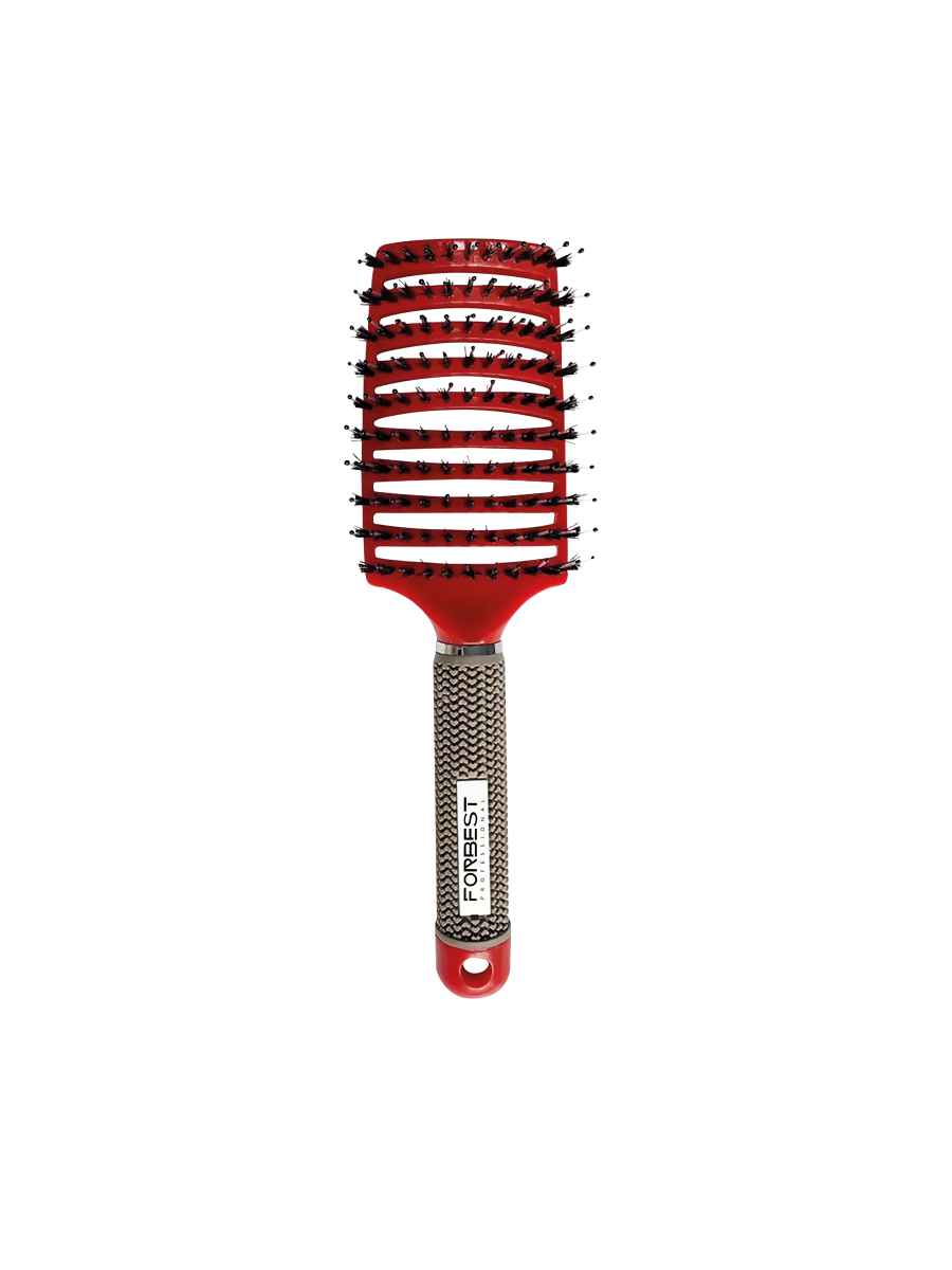 Cepillo Ventilado Curvo Cerdas Mixtas Rojo