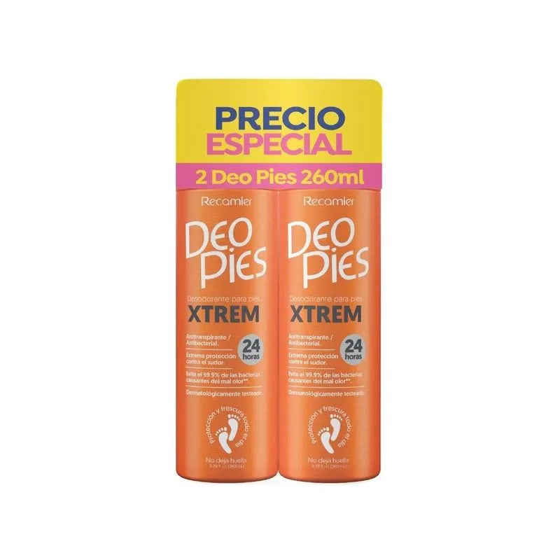 Recamier Deo Pies Xtrem Súper Pack 2x260ml