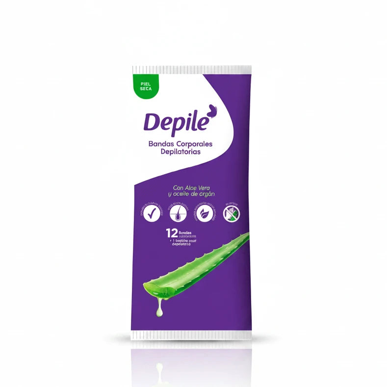 Depile Bandas Corporales Depilatorias Aloe Vera x12