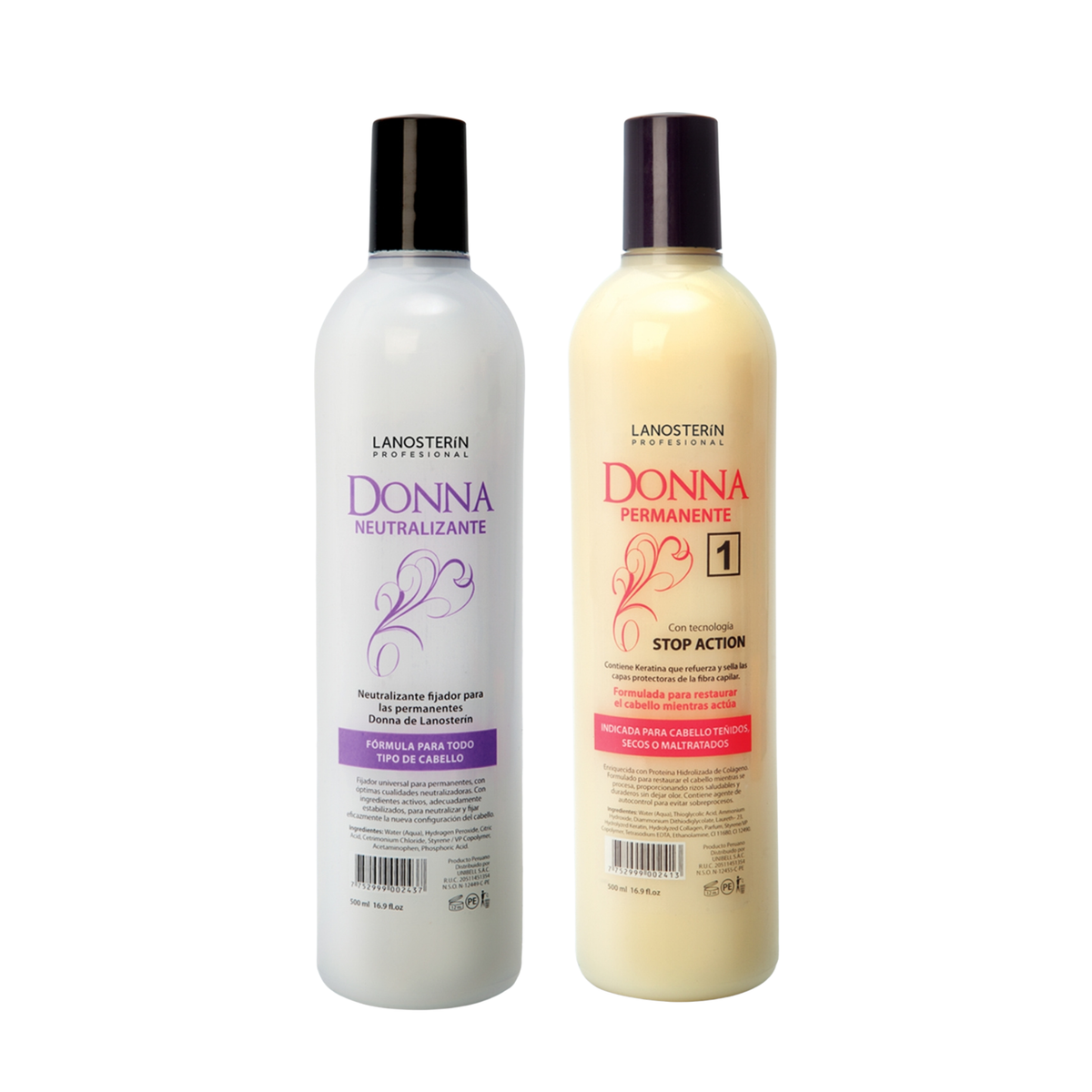 Kit Lanosterín Donna Permanente + Neutralizante 500ml