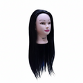 Maniquí de Práctica Cabello Negro Sintetico + Parante