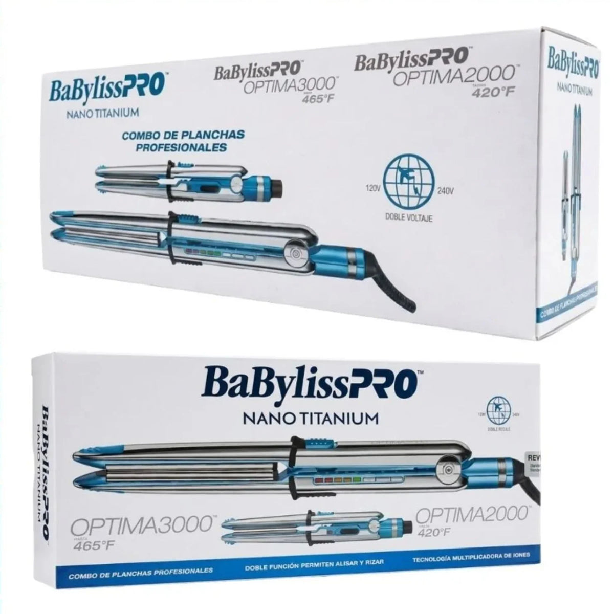 Planchas Alisadoras BaBylissPRO Optima 3000 + Optima 2000