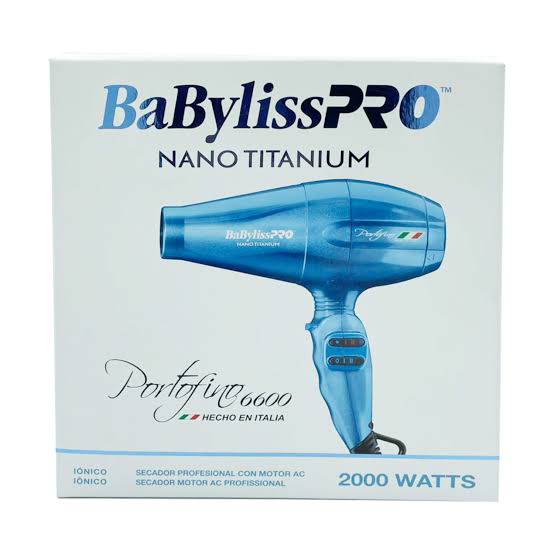 Secadora BaBylissPRO Nano Titanium Portofino 6600 Azul 2000W