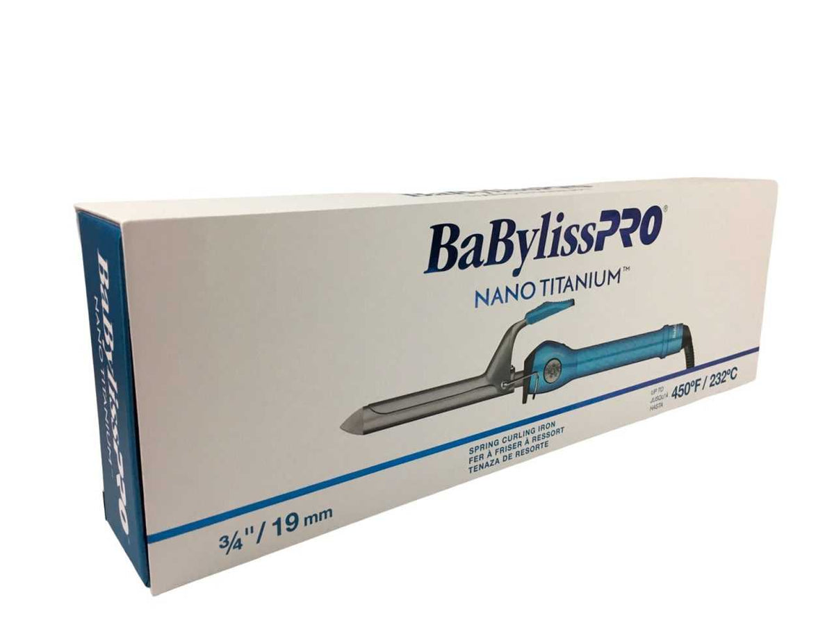 Tenaza Rizadora BaBylissPRO Nano Titanium Resorte 3/4" 19mm