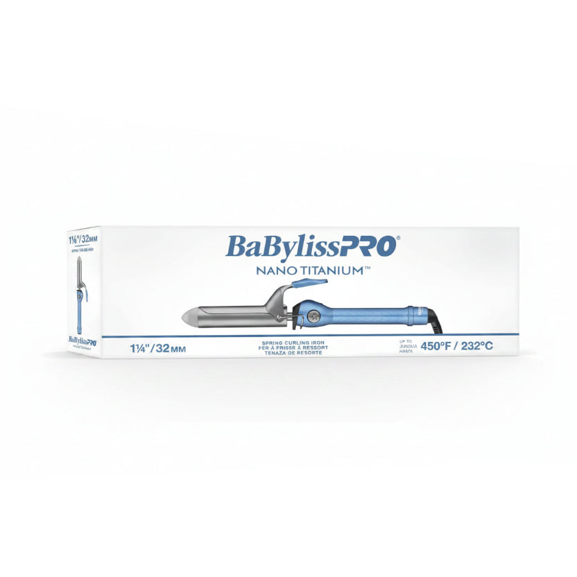 Tenaza Rizadora BaBylissPRO Nano Titanium Resorte 32mm
