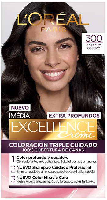 Tinte L'Oréal Paris Excellence 300 Castaño Oscuro