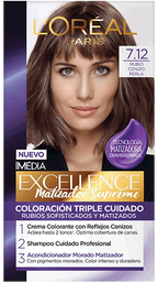 Tinte L'Oréal Paris Excellence 7.12 Rubio Cenizo Perla