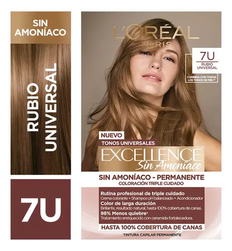 Tinte L'Oréal Paris Excellence 7U Rubio Universal