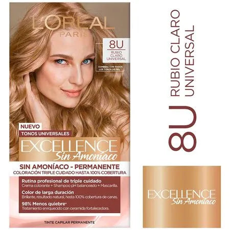 Tinte L'Oréal Paris Excellence 8U Rubio Claro Universal
