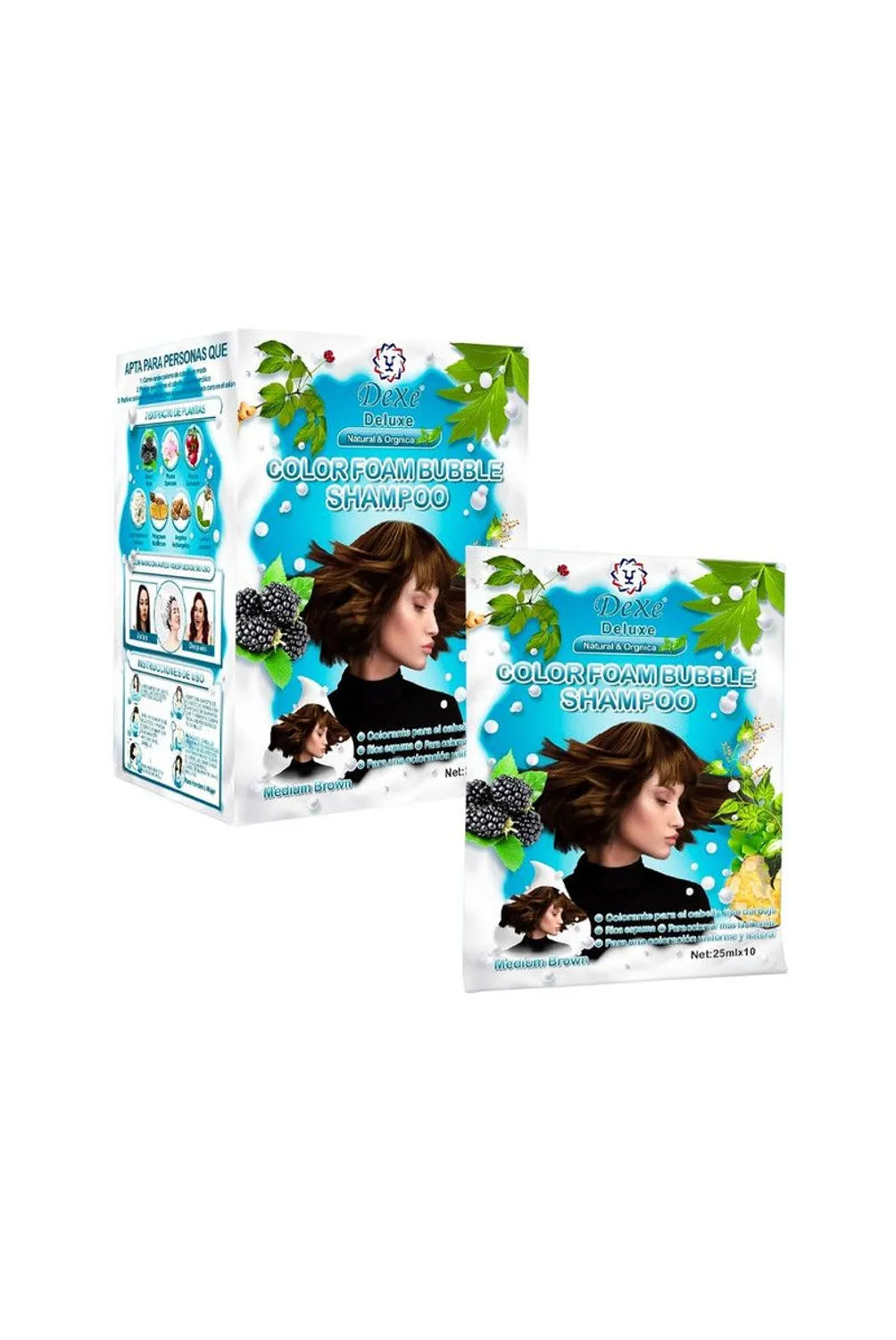 Tinte Shampoo Dexe Deluxe Marrón Medio 10ml