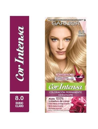 Tinte Garnier Cor Intensa 8.0 Rubio Claro + Oxigenta