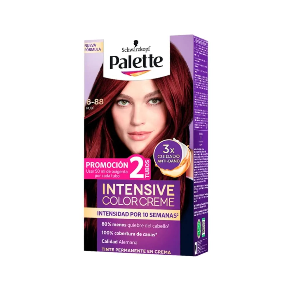 Tinte Palette Intensive 6-88 Rubí 2 Tubos