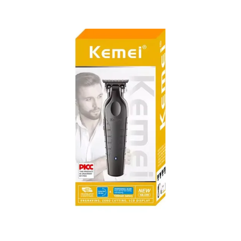 Trimmer Kemei KM-2299 con Base de Carga Patillera