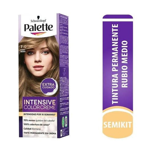 Tinte Palette Intensive 7-0 Rubio Medio 1 Tubo